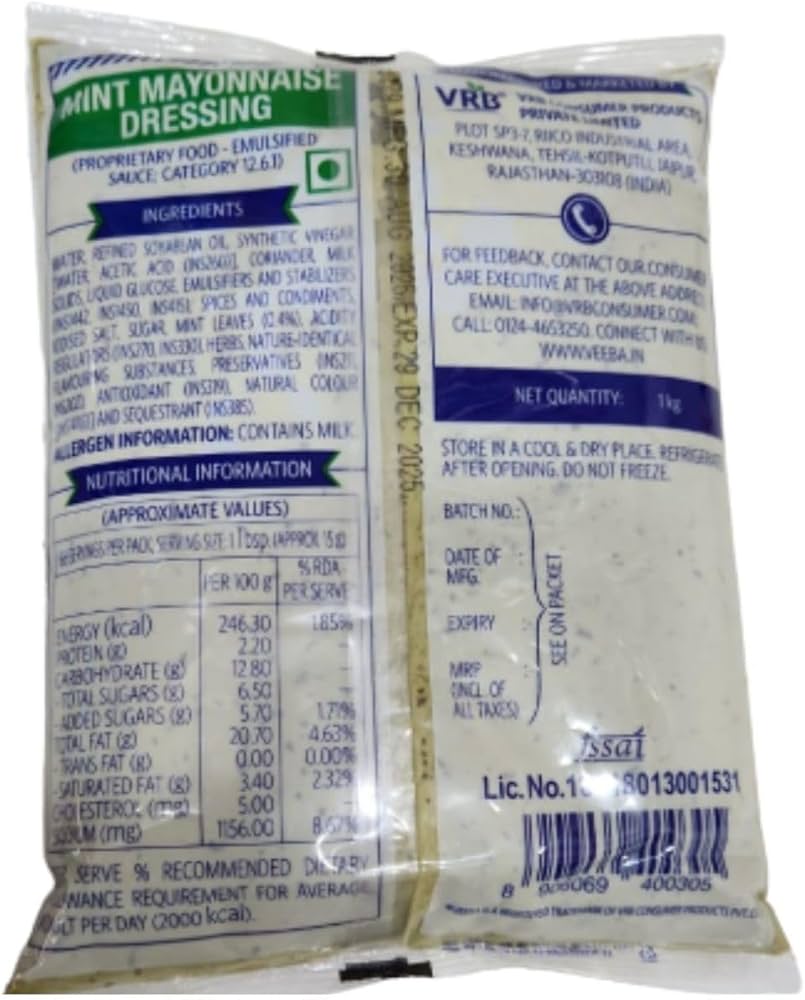 Veeba Mint Mayonnaise 1Kg - Image 2