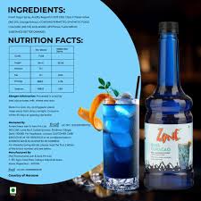 Zone Blue Curacao Flavoured Syrup 1L