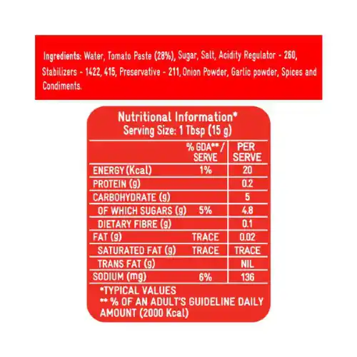 Kissan Tomato Ketchup Doy Pack 850Gm - Image 3