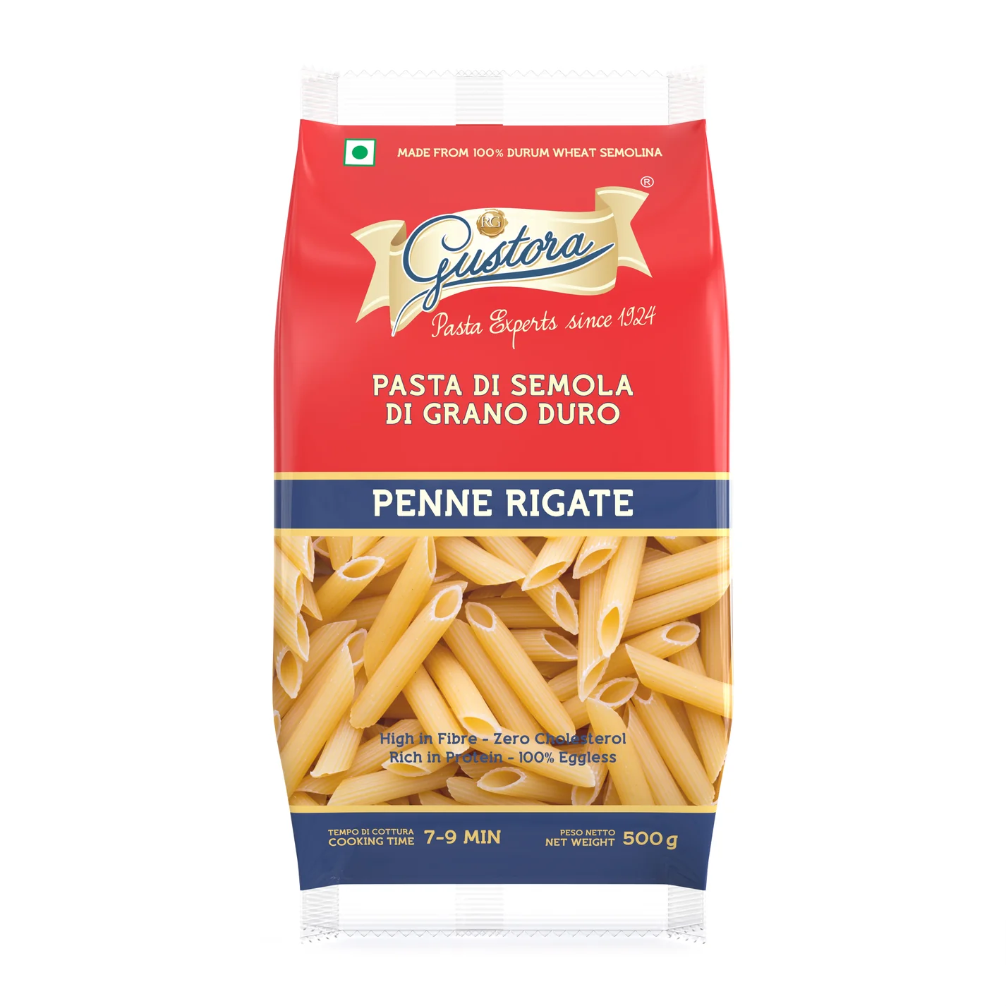 Gustora Penne Rigate Pasta 500Gm