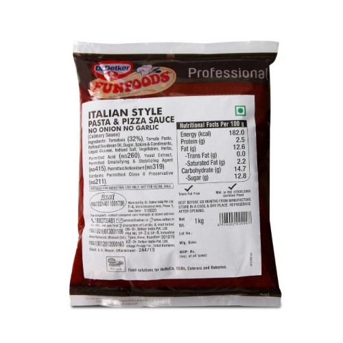 Funfoods Italian Style Pasta & Pizza Sauce (Professional) 1Kg - Image 2