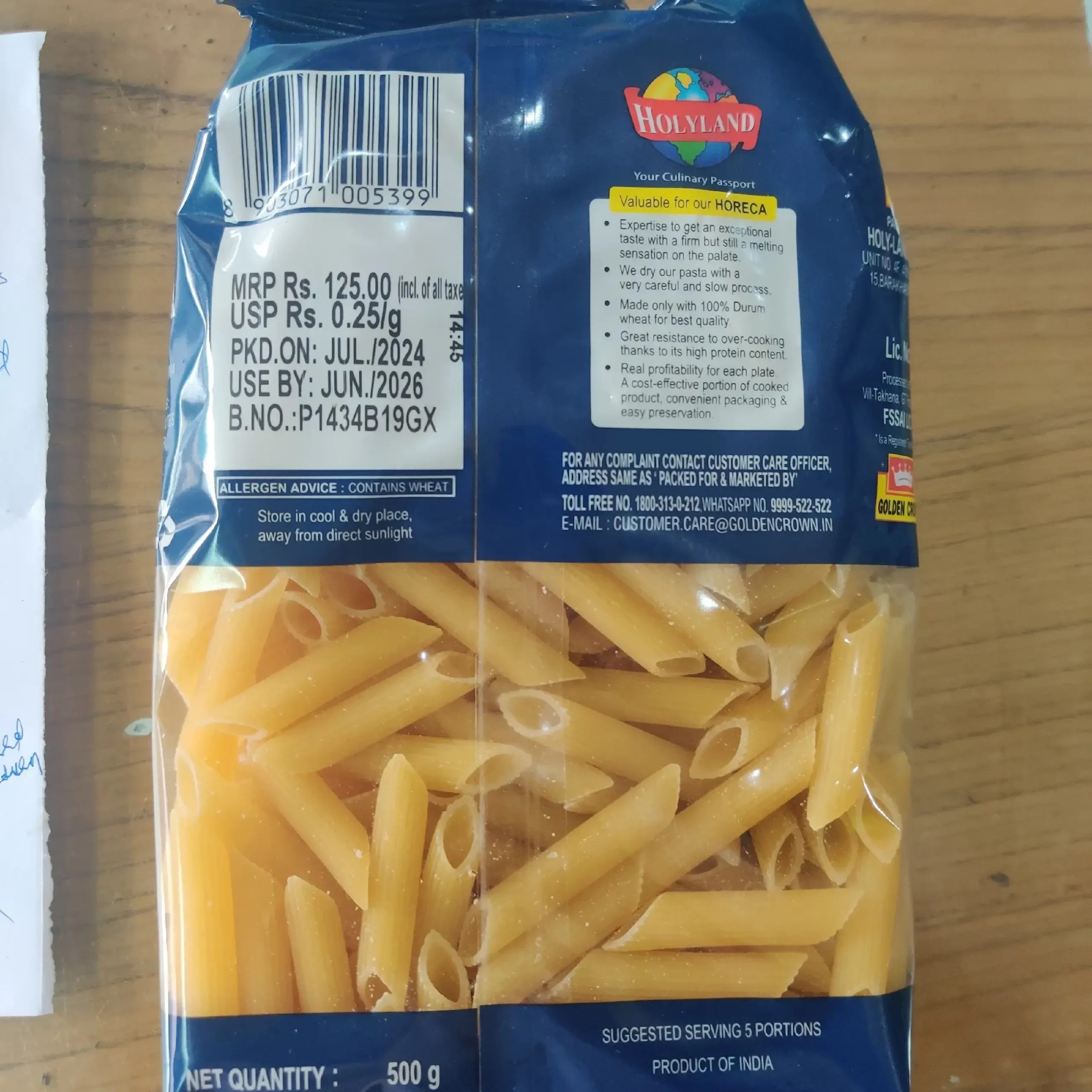 Golden Crown Pasta Penne 500G