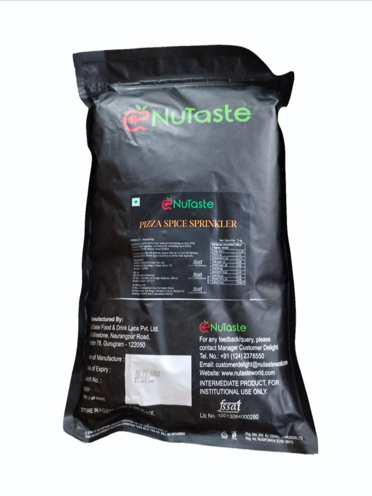 Nutaste Nu Pizza Spice Sprinkler 1Kg