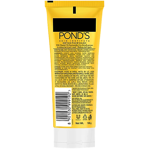 Ponds Detan Face Wash 100G