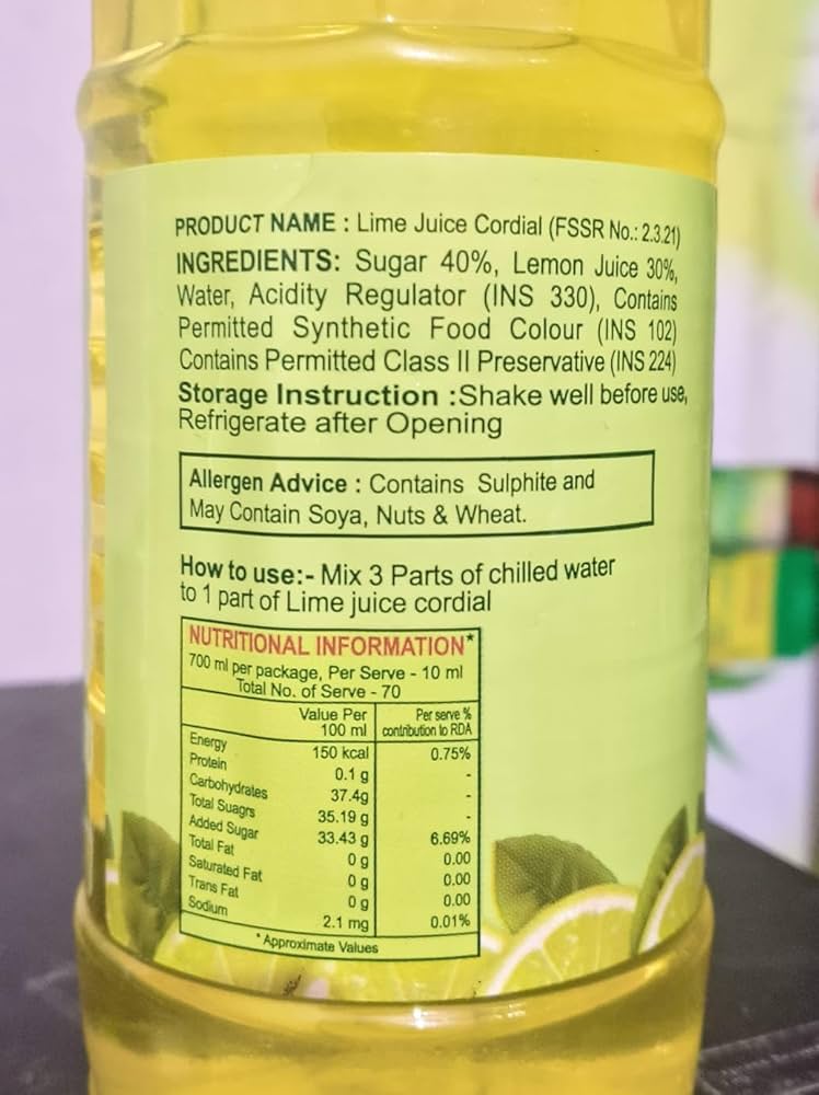 Golden Crown Lime Juice Cordial 700G