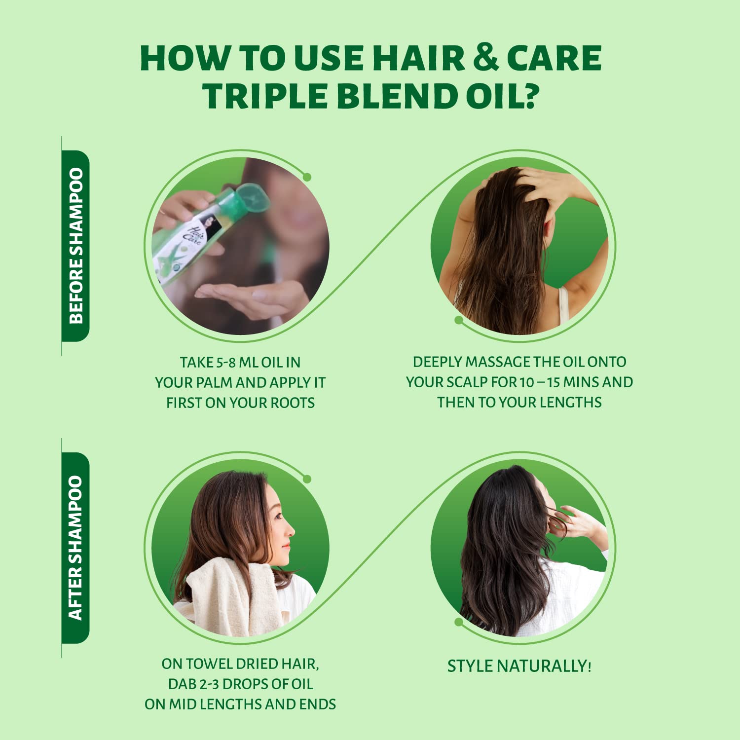 Hair & Care Triple Blend Damage Repair Hair Oil 500 Ml