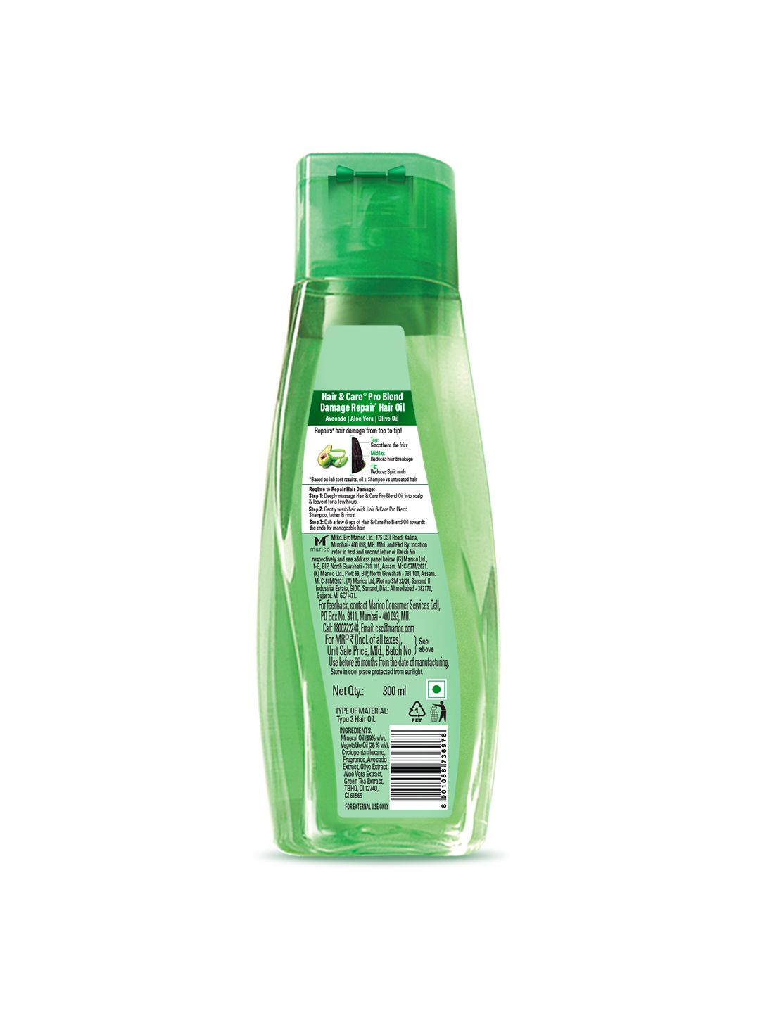 Hair & Care Triple Blend Damage Repair Hair Oil 500 Ml
