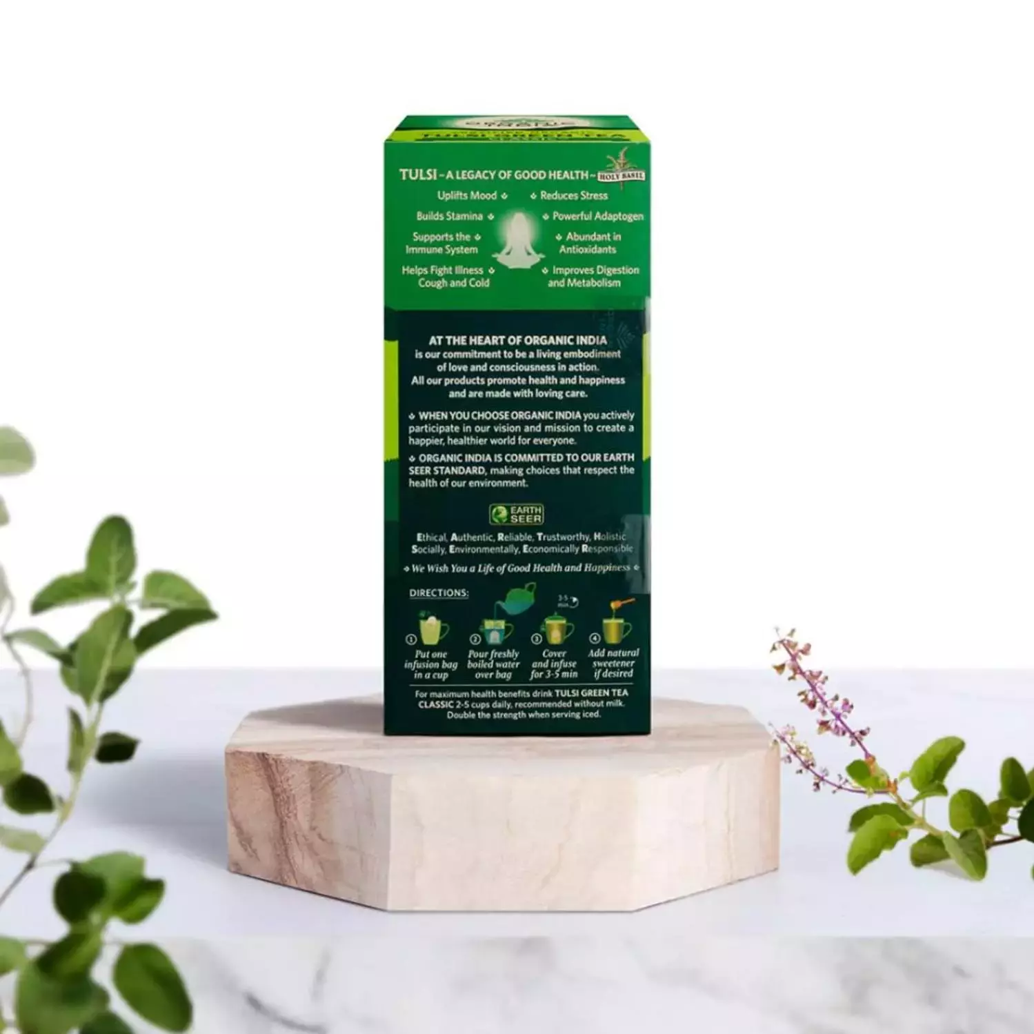 Organic India Tulsi Green Tea Bags 25U