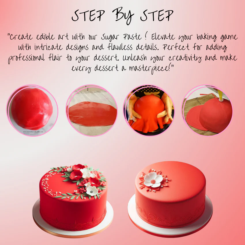 Zion Red Sugar Paste/Fondant 1kg