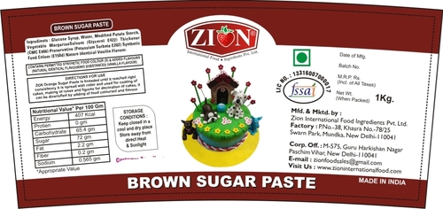 Zion Brown Sugar Paste/Fondant 1kg