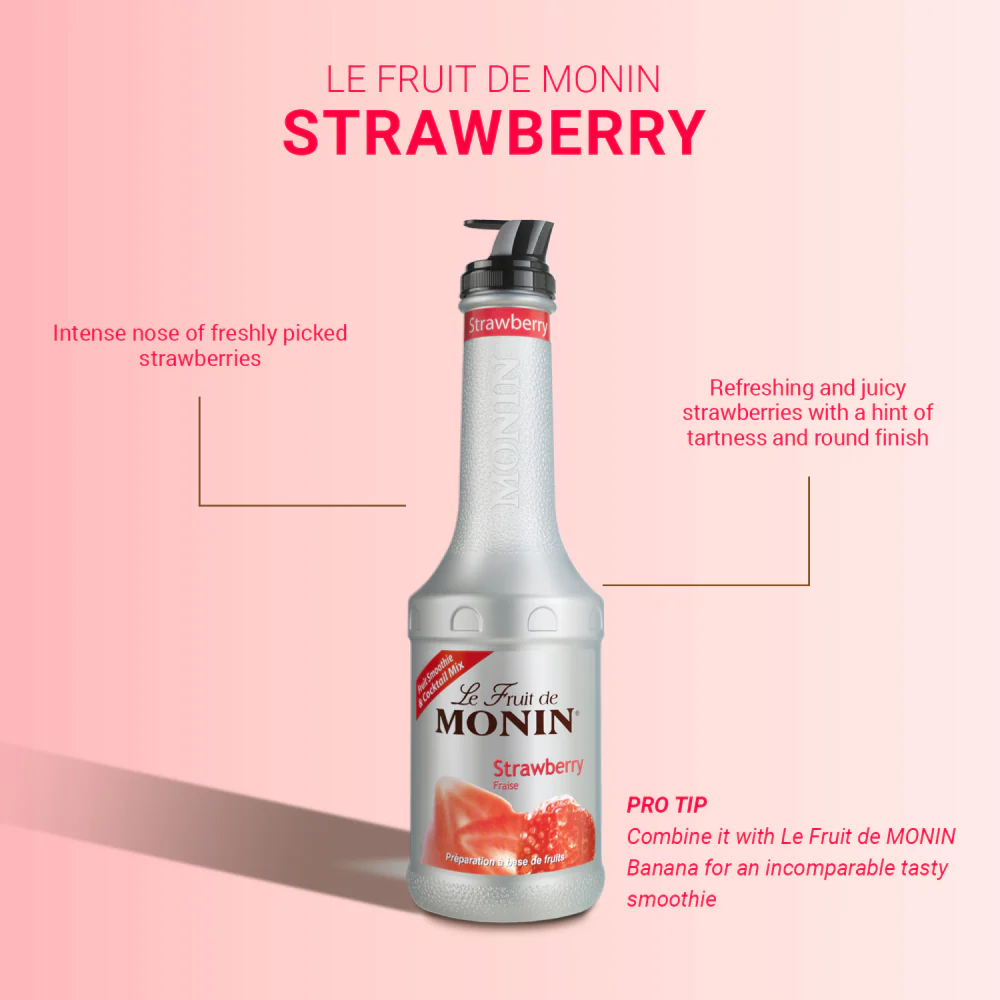 Monin Strawberry Fruit Mix Puree 1L