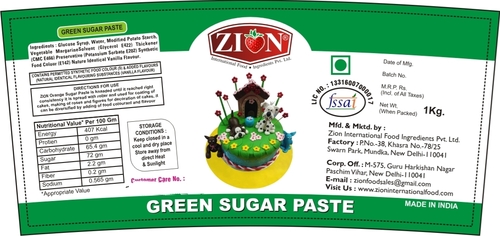 Zion Green Sugar Paste/Fondant 1kg