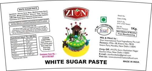 Zion White Sugar Paste/Fondant 1kg